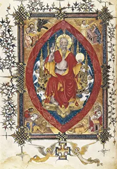 Provence Cote Dazur Prints: Missal. 1409. Depiction of the Majesty (Maiestas)