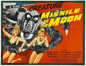 Screaming Prints: MISSILE TO THE MOON, half-sheet poster art, 1958