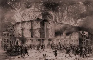 Riots Prints: A mob set fire to the Pennsylvania Hall