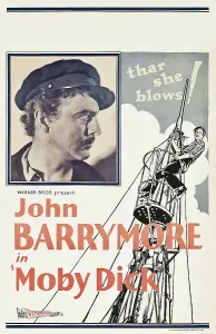 Ship Prints: MOBY DICK, John Barrymore on window card, 1930