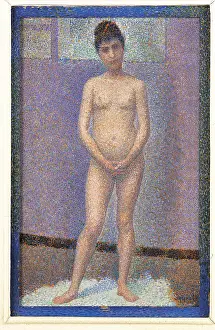 Hair Bun Prints: Model from the Front, by Georges Seurat