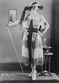 Fashion Model Prints: Model at spring fashion show of the National Retail Garment Association