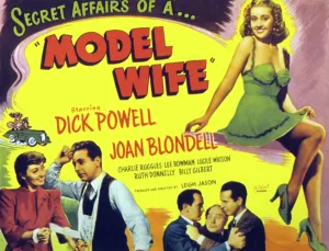 Newscannerlg Prints: MODEL WIFE, Joan Blondell, Dick Powell, Lee Bowman, Charles Ruggles, 1941
