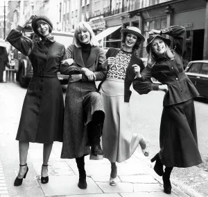 Modeling Prints: Models showing some of the styles in Mary Quant's new Ginger Group collection in London