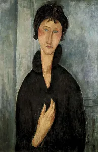 MODIGLIANI, Amedeo (1884-1920). Woman with Blue Eyes. 1918. Oil on canvas. FRANCE. Paris. Muse d'Art Moderne de la Ville de Paris (MAMVP) (Paris City Museum of Modern Art)