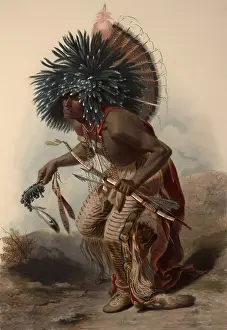 Celebration Prints: Moennitarri Warrior in the Costume of the Dog Dance