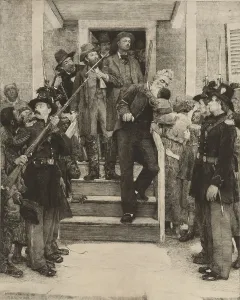 Militants Prints: THE LAST MOMENTS OF JOHN BROWN, etching based on the 1884 painting by Thomas Hovenden