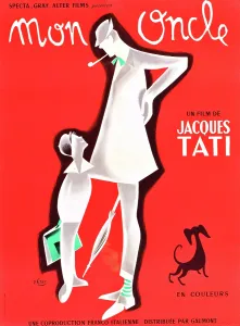 1958 Movies Prints: MON ONCLE, (aka MY UNCLE) from left: Alain Becourt, Jacques Tati, 1958