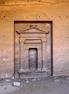 Pillar Prints: The Monastery (al-Deir), 1st Century A.D. carved stone - Jordan, Petra. Detail