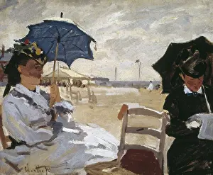 Pleasure Prints: MONET, Claude (1840-1926). The Beach at Trouville