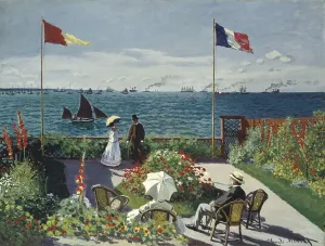 1867 Prints: MONET, Claude (1840-1926). Garden at Sainte-Adresse