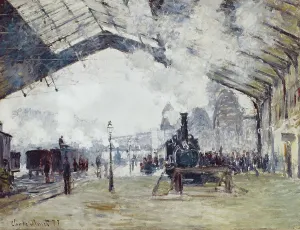 1877 Prints: MONET, Claude (1840-1926). Gare de Saint Lazare: the train from Normandy