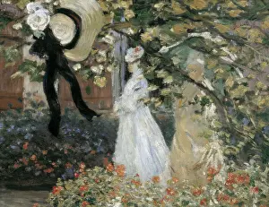 MONET, Claude (1840-1926). The Luncheon. 1873-1874. Right upper detail. Impressionism. Oil on canvas. FRANCE. Paris. Muse d'Orsay (Orsay Museum)