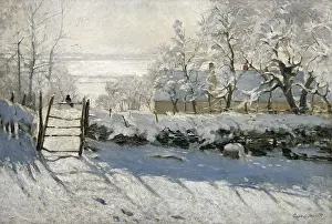 1101artcom Aisa Prints: MONET, Claude (1840-1926). The Magpie