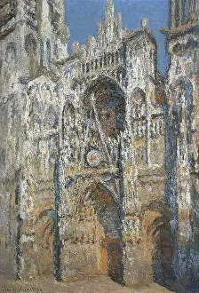 MONET, Claude (1840-1926). Rouen Cathedral, the Portal and the Tower of Saint-Romain, Morning Effect, Harmony in White. 1893. Harmony in white. Impressionism. Oil on canvas
