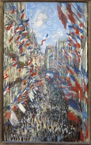 MONET, Claude (1840-1926). The Rue Montorgueil, Paris, Celebration of June 30. 1878. Impressionism. Oil on canvas. FRANCE. Paris. Muse d'Orsay (Orsay Museum)