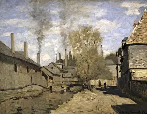 1883 Prints: MONET, Claude (1840-1926). The Stream of Robec