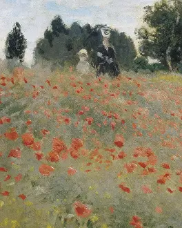 Pleasure Prints: MONET, Claude (1840-1926). Wild Poppies