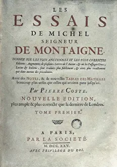 Philosophy Prints: MONTAIGNE, Michel de (1533-1592)