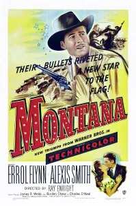 Errol Prints: MONTANA, US poster art, Errol Flynn, 1950