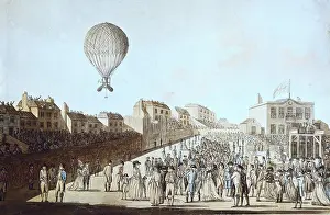 Dwelling Prints: One of the Montgolfier brothers departing from England (18th c)