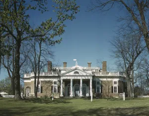 Tourist Attractions Prints: Monticello home of Thomas Jefferson Charlottesville Virginia. 1943 photo by John Collier