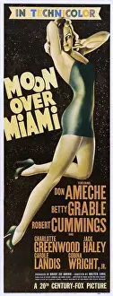 Bare Legs Prints: MOON OVER MIAMI, Betty Grable on insert poster