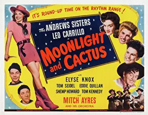 Eddie Prints: MOONLIGHT AND CACTUS, left from top: Elyse Knox