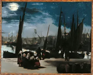 Coastline Prints: Moonlight over the Port of Boulogne