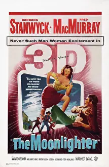 Fred Prints: THE MOONLIGHTER, US poster art, from left: Barbara Stanwyck, Fred MacMurray, 1953
