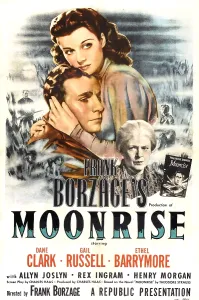Shotgun Prints: MOONRISE, US poster, from top: Gail Russell, Dane Clark, Ethel Barrymore, 1948