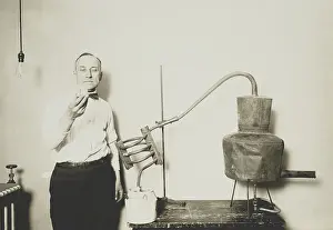 Lcgr1606 Prints: Moonshine still recently confiscated by the Internal Revenue Bureau