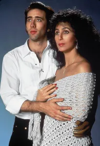 1980s Movies Prints: MOONSTRUCK, Nicolas Cage, Cher, 1987. (c) MGM/ Courtesy: Everett Collection