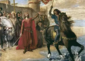 Regal Prints: MORENO, Matas (1840-1906). Alfonso X Taking Possession of the Sea