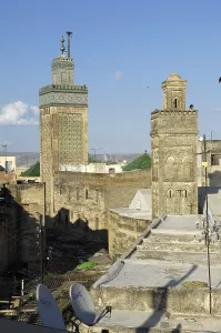Morocco Prints: MOROCCO. Fes. Minarets in the medina. AISA/Everett Collection**US SALES ONLY**
