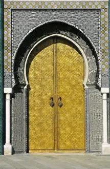 Royal Palace Prints: MOROCCO. Fes. Royal Palace. Door of the Royal Palace