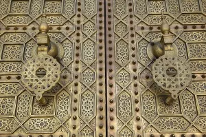 Morocco Prints: MOROCCO. Rabat. Detail of the doorway of the mosque of Le Tour Hassan and Mausoleum of Muhammad V