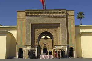 Morocco Prints: MOROCCO. Rabat. Entrance gate into the Royal Palace