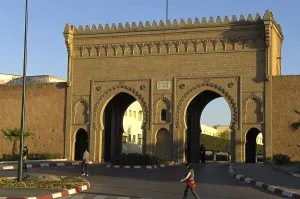 Morocco Prints: MOROCCO. Rabat. The Gate of Ambassadors leading to the premises of Royal Palace
