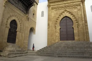 Morocco Prints: MOROCCO. Sal. Great Mosque and madrasah. AISA/Everett Collection**US SALES ONLY**