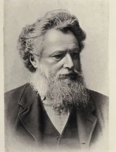 MORRIS, William (1834-1896). Portrait of William Morris. Engraving. AISA/Everett Collection**US SALES ONLY**