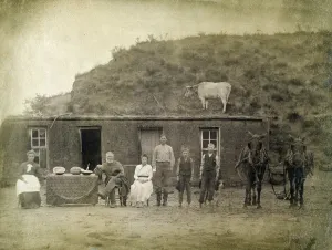 Settlers Prints: Morrison residence on Victoria Creek near Merna, Custer County, Nebraska. 1886