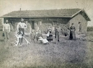 Settlers Prints: Morrison residence on Victoria Creek near Merna, Custer County, Nebraska. 1886