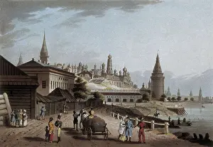 Childish Prints: Moscow. The Kremlin in 1814. Litography