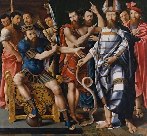 Costumes Prints: MOSES AND AARON BEFORE PHARAOH: AN ALLEGORY OF THE DINTEVILLE FAMILY
