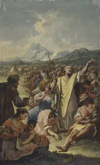 Frontal Prints: Moses implores the fall of the manna