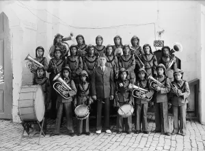Group Photo Prints: Moslem orphanage band in Old City, boys orphanage in old Serai, photograph 1940-1946