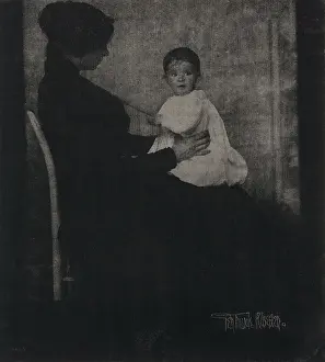 Mother And Child Prints: Mother and Child, Mrs. Ward holding a baby while seated in a chair