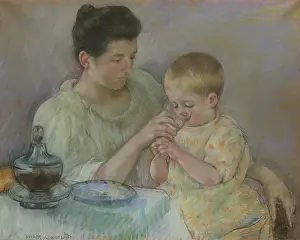 Pastel Prints: Mother Feeding Child, by Mary Cassatt