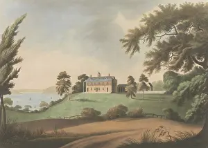 1760s Prints: Mount Vernon in Virginia, in view showing the plantation house on the Potomac River, 1800